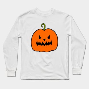 Happy Halloween Pumpkin Scary Face Long Sleeve T-Shirt